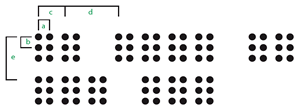 The Marburg Medium font standard spacing dimensions